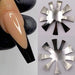 Durable stainless steel French tip guide for manicures
