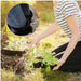 Digital Shoppy Sports Knee Pads – Black knee pads worn during gardening, shown kneeling with plants and trowel