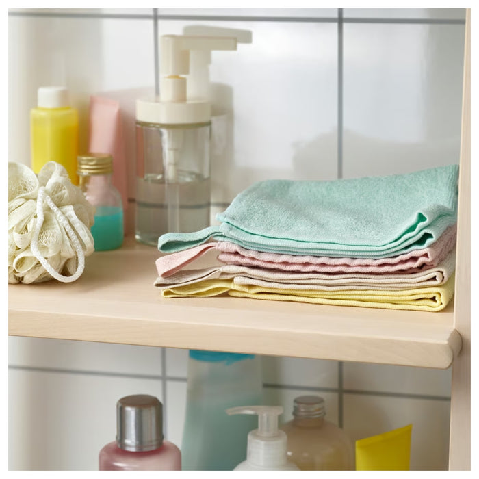 Ikea KRAMA Washcloth, 30x30 cm (4 Pack) with Place Mat, Multicolour and Dark Green, and 35x45 cm (1 piece)
