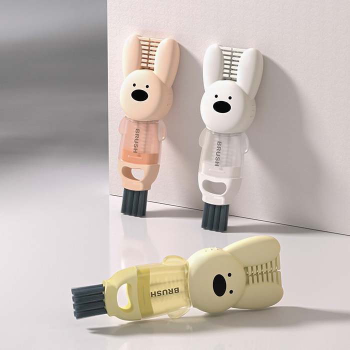 Digital Shoppy Cleaning Gadget in Action - Scrubbing Stainless Steel Water Bottle Interior