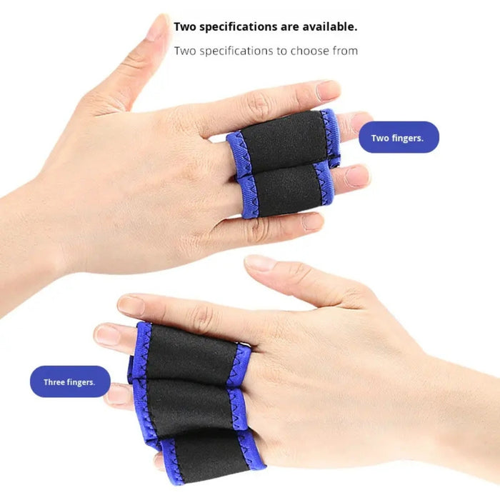 Digital Shoppy Breathable Finger Sleeves Protectors for Basketball Finger Sleeve Tape  Black with blue edges (two fingers)