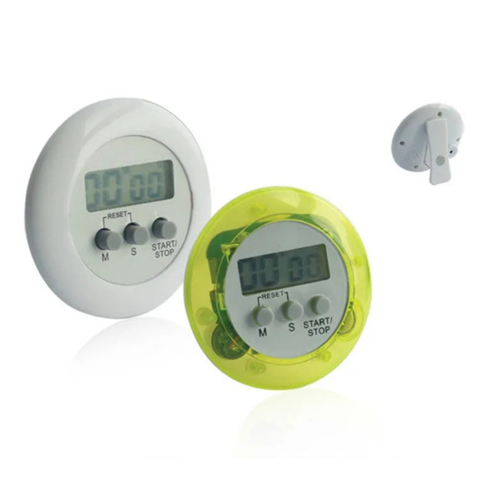 Digital Shoppy Electronic Timer 725 Reminder Countdown Timer Small Clock - white