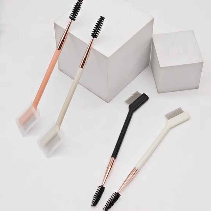 Digital Shoppy Private Label Dual-Ended Eyebrow & Eyelash Brush — Spoolie + Metal Comb