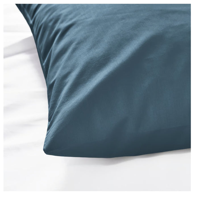 Blue pillow on a white background
