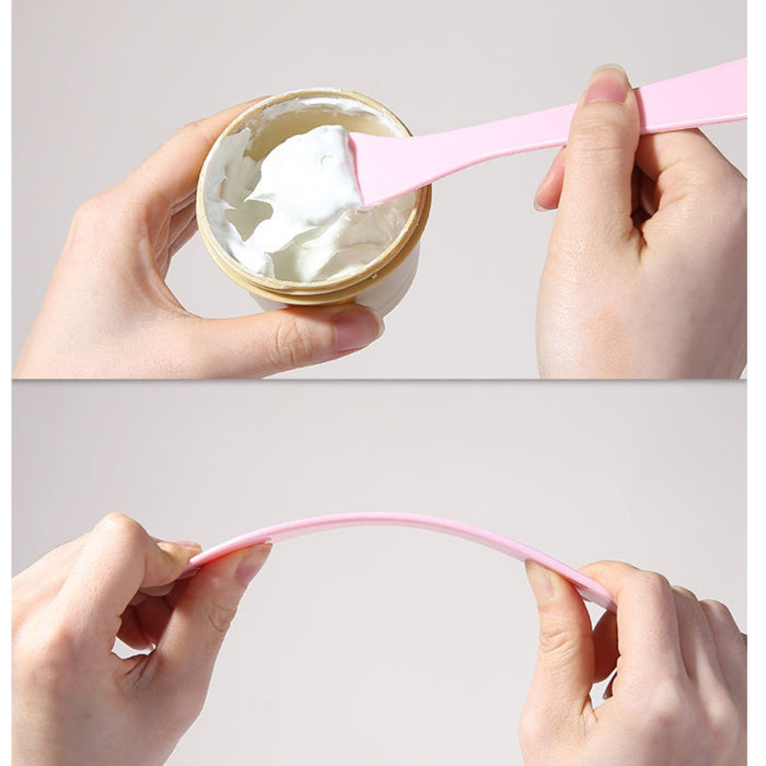 Digital Shoppy LMTLOP DIY Spa Cosmetic Face Mask Bowl Set with Plastic Brush Spatula & Spoon pink