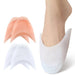 Digital Shoppy silicone toe protectors in white and peach colors displayed side by side
