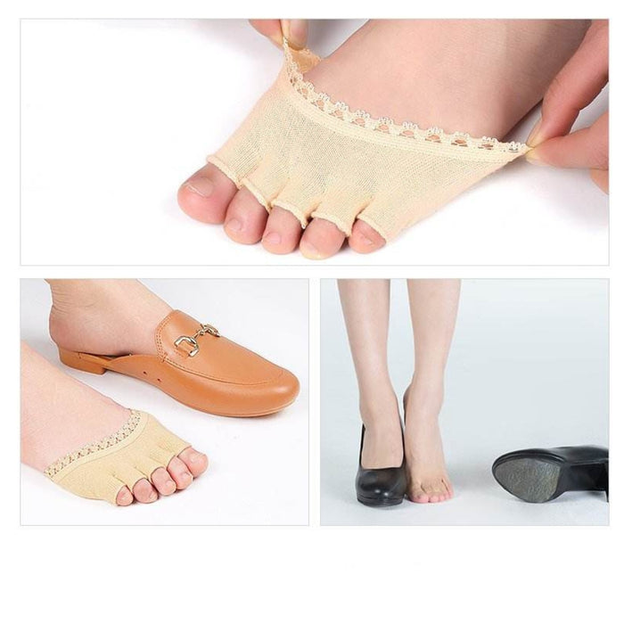 Digital Shoppy 5 Toes comfort insoles with soft sponge forefoot half socks. Invisible design for pain relief and daily comfort.