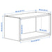 Technical drawing of IKEA PLATSA frame with labeled dimensions: 80x40x40 cm outer, 76x38x36 cm internal capacity