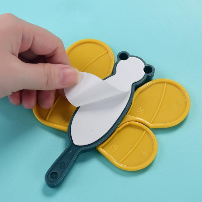 Digital Shoppy Window Lock for Kids – No-Drill Anti-Pinch Safety Clip, Yellow/Blue