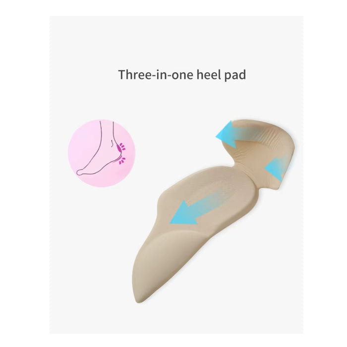 Digital Shoppy 3 in 1 Gel Spandex Heel Insert U-Shaped Anti-Friction Cushion Shoe Insoles with Arch Support Comfort Insoles