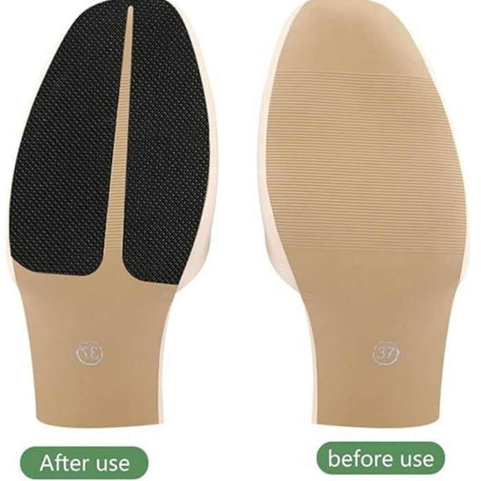 Digital Shoppy Melenlt Cuttable Anti-Wear Sole Stickers Silent Shock-Absorbing Non-Slip Forefoot Protection for High Heels (black)