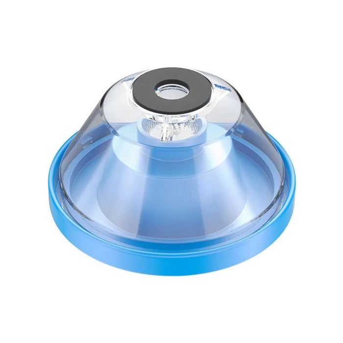 Drill dust cover in blue with transparent shield—designed to contain debris during wall drilling; circular dome shape with central opening for drill bit, promoting a cleaner workspace – 1600006963727 13240327.