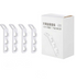 Pack of 4 white plastic hanger hooks by Digital Shoppy for space-saving closet organization