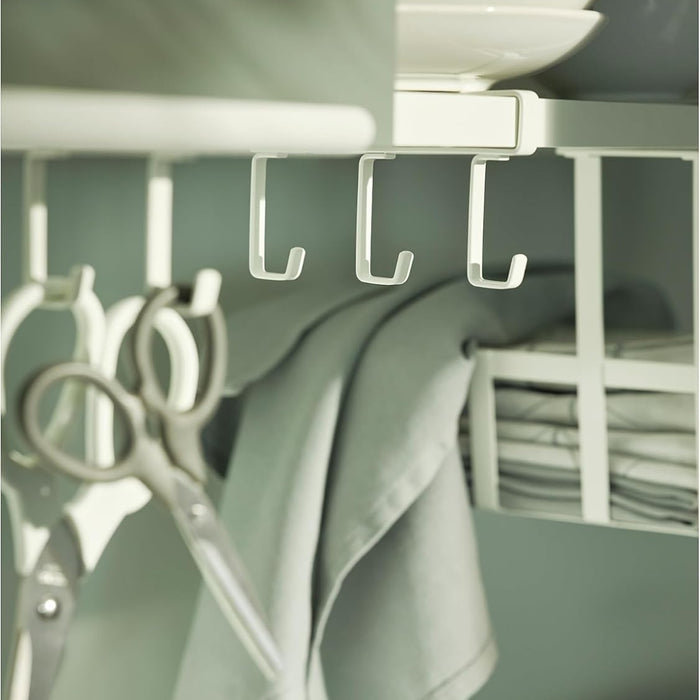 IKEA Kitchen Textiles Set: TORVFLY Orange Pot Holder, INAMARIA Patterned Tea Towels (4-Pack) & PÅLYCKE Clip-on Hook Rack