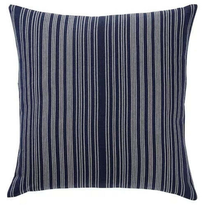 IKEA KÄRRDUNÖRT Duvet Cover and Pillowcase Dark Green Multicolour 150x200/50x80 cm with ALVARMALORT Cushion Cover Blue Stripe 50x50 cm