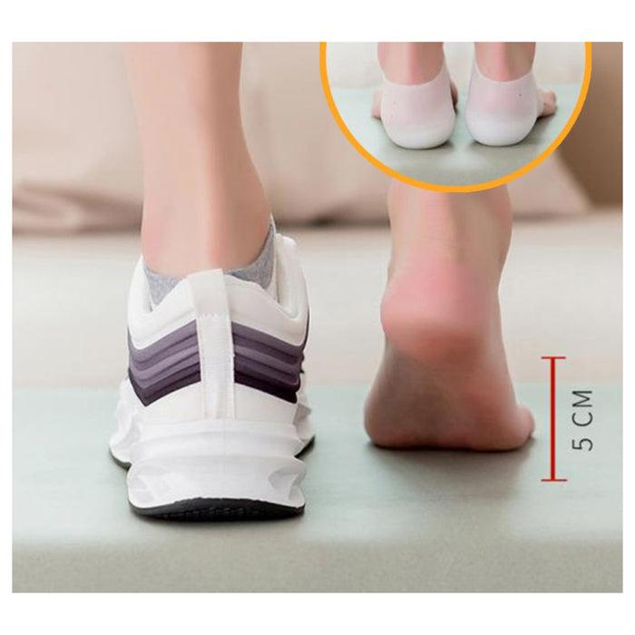 Digital Shoppy Unisex Silicone Invisible Height Increase Insoles, white, 1 pair