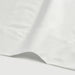 IKEA BALSAMPOPPEL Flat Sheet, white, 240x260 cm (94x102 "), close-up of smooth cotton fabric with fine stitching for premium bedding – 30557573