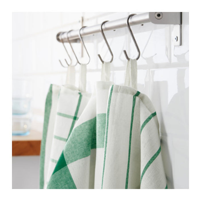 IKEA ELLY Tea Towel, White/Green, 50x65 cm (4 pack )