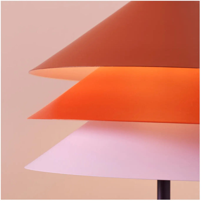 IKEA TESAMMANS lamp shade, multicolour, 27 cm with TESAMMANS Table lamp base, purple, 30 cm