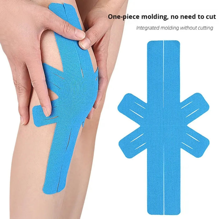 Digital Shoppy  Pre-Cut Kinesio KneeTape Breathable Waterproof Elastic Sports Bandage Combined Cotton Knee Muscle Fixed Support Kinesio Patch
