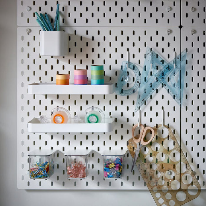 IKEA SKÅDIS Pegboard combination, white, 56x56 cm (22x22 ")