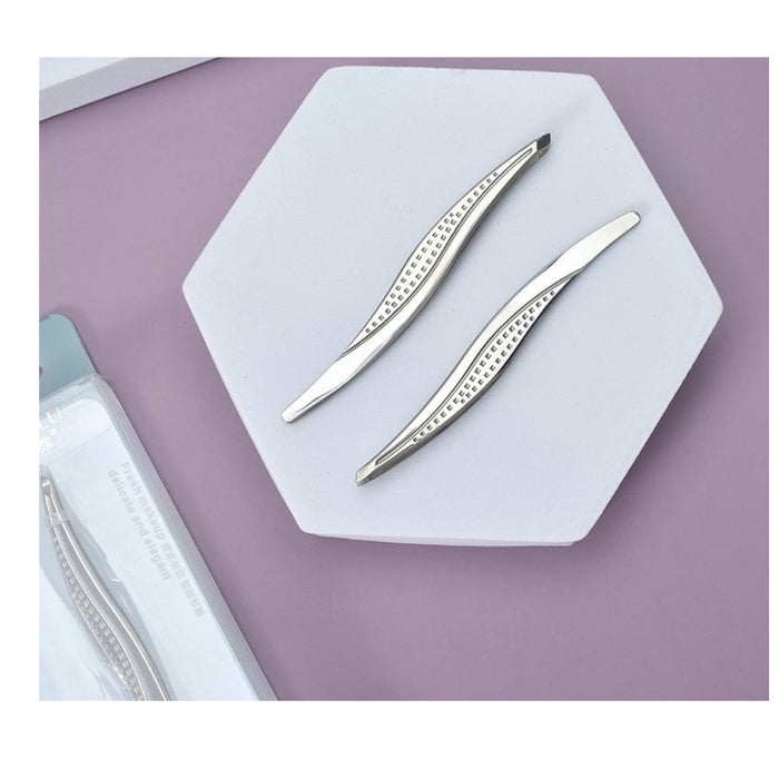 Digital Shoppy Precision Hair Removal Eyebrow Tweezers Top Sale Latest Style Stainless Steel Curved Tip