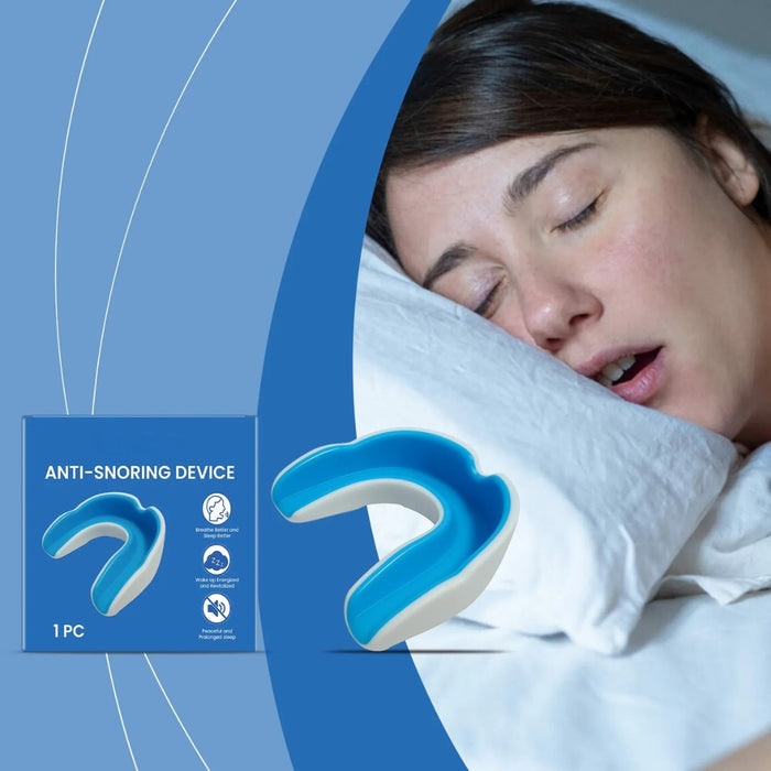 Digital Shoppy Anti-Snoring Mouthpiece – Soft Silicone Sleep Aid – Blue