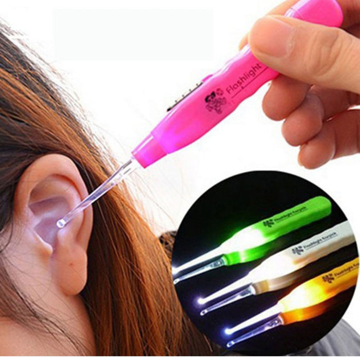 Digital Shoppy LED Light Ear Pick Wax Remover Cleaner Curette Tool (Random Colour)