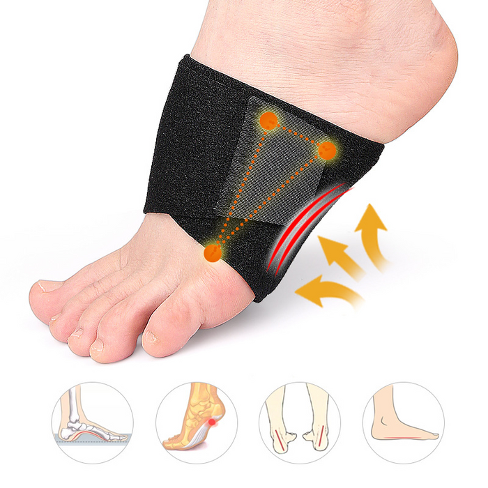 Digital Shoppy Men's And Women's Flat Foot Bow Foot Cushions, Black