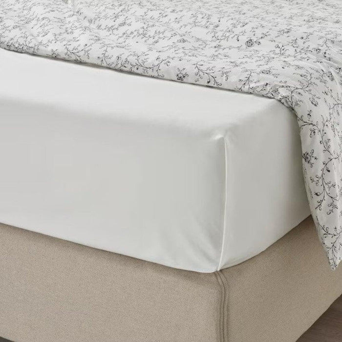 IKEA ULLVIDE Bedding Set: Luxury White Flat Sheet (240x260cm) & 2-Pack Pillowcases