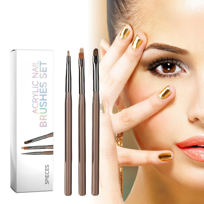 promotional nail brush set displayed with manicured nails example
