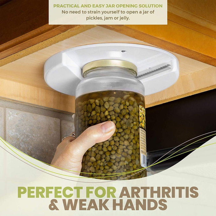 Digital Shoppy Jar Opener — Under Cabinet | Easy Grip for Weak Hands & Seniors