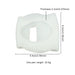 Silicone ring with measurements on a white background