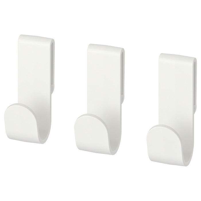 IKEA MEJARP Leg Birch 10 cm 2 Pack with HJÄLPA Hook White 3 Pack — Furniture Support & Wall Storage Combo