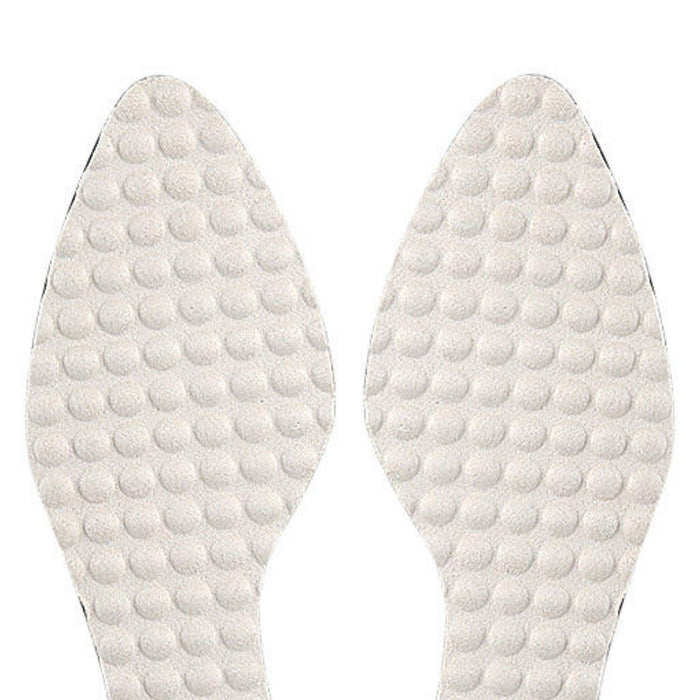  pair of white massage insoles with raised circular bumps for comfort