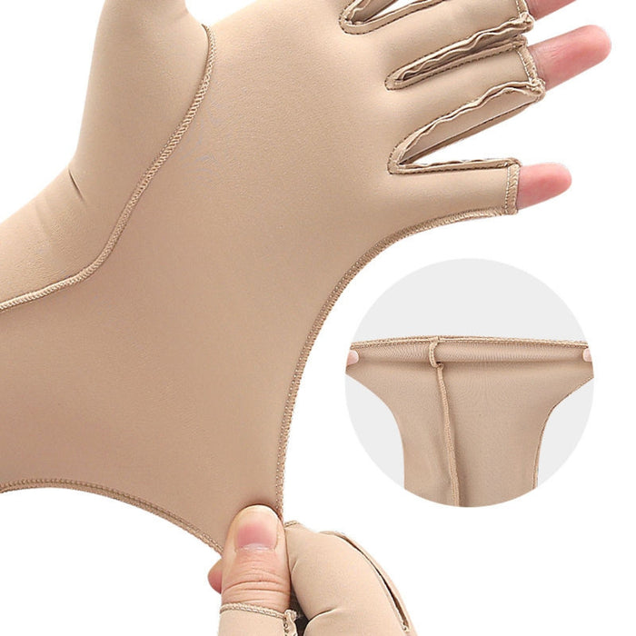 Digital Shoppy Arthritis Compression Gloves Outside Seams Fingerless Compression Gloves for Women Men Carpal Tunnel Swelling