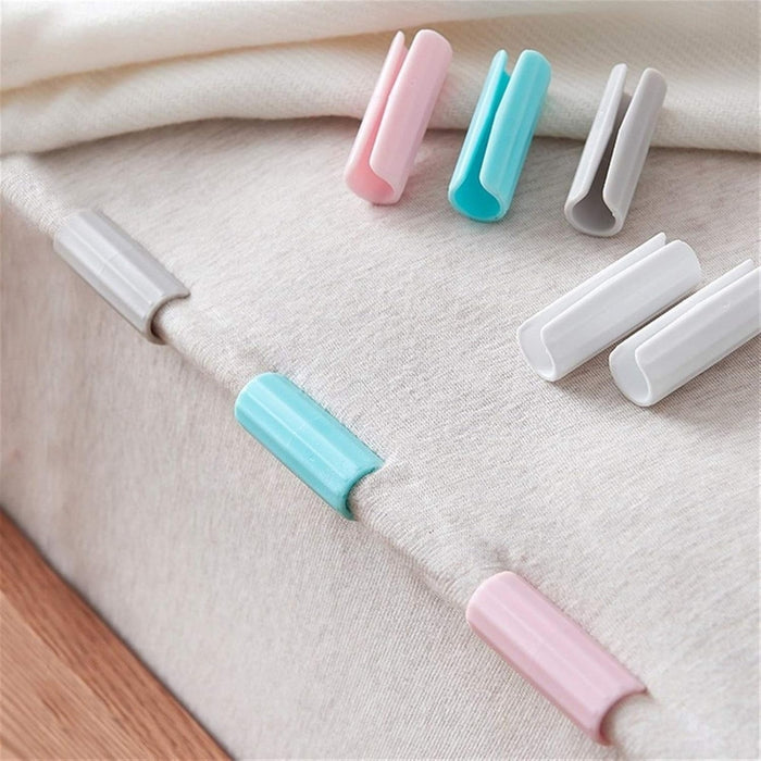 Digital Shoppy Sheet Fixing Clip, pastel clips securing bedsheet to mattress corners – 12 pack