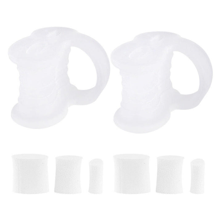 Digital Shoppy New Design Soft SEBS Gel Hallux Valugs Orthotic Toe Separator, Toe Overlap Thumb Orthopedic Correction Ring with EVA Spacer