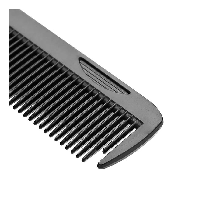 Black portable folding comb with anti-static smooth teeth