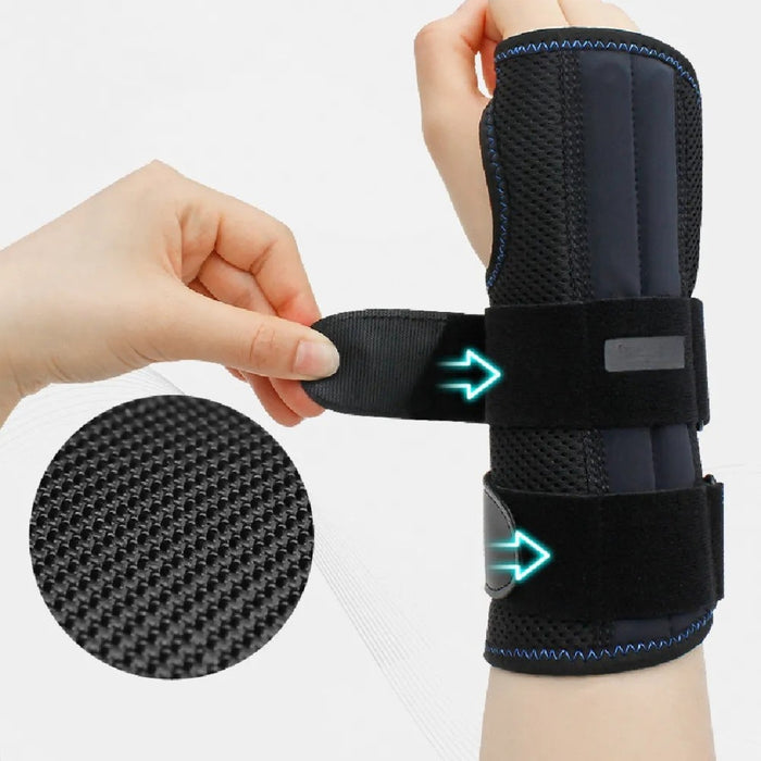 Digital Shoppy Steel Plate Wrist Support, Black - Adjustable Brace for Sports, Gym