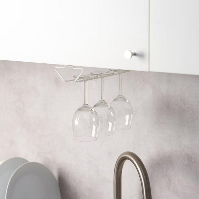 IKEA Smart Home Bundle: PÅLYCKE Clip-on Rack (White) & SVALKA Wine Glass 6-Pack
