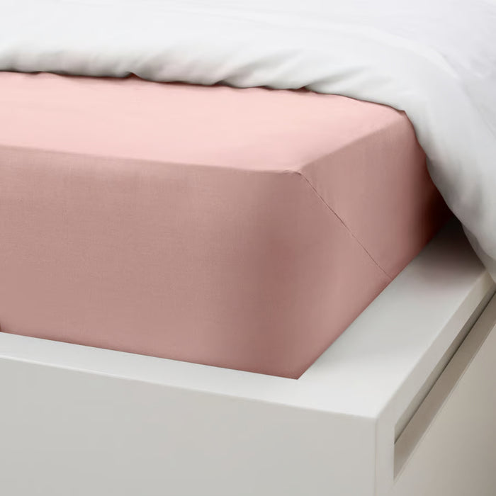 IKEA DVALA Light Pink 3-Piece Sheet Set - Single Bed Size