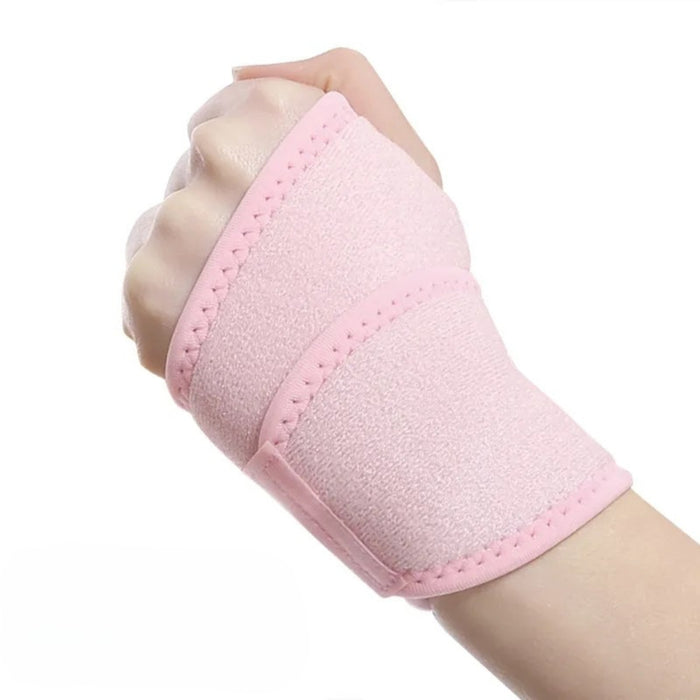 Digital Shoppy Adjustable Sports Wrist Band – Pink Compression Wrap for Fitness & Injury Support