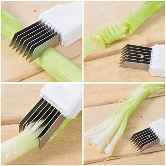 Digital Shoppy White Kitchen Onion Chopper - Quick Vegetable Slicing