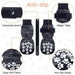 Black dog ankle socks (small size) with detachable button and magic tape for secure fit. Super soft fabric and anti-slip paw-print grip pads ensure stability and indoor pet comfort.-
160000554185212393443