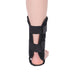 Orthopedic ankle brace with lateral supports, providing firm stabilization for injury recovery.
