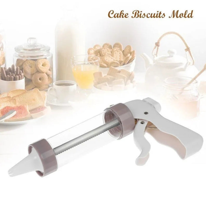 Cake biscuits mold with a white background