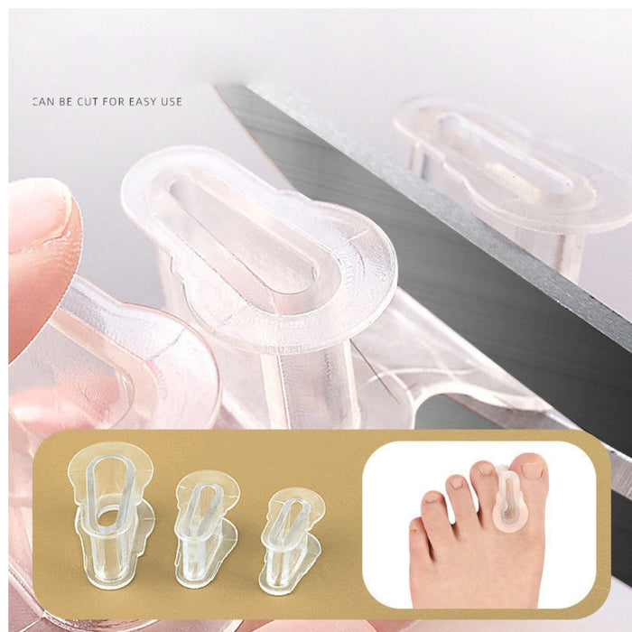 Digital Shoppy  Cuttable Two Rings Foot Care Silicone SEBS Gel Big Toe Straightener Hallux Valgus Bunion Orthopedic Toe Separator