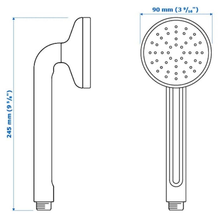 IKEA VOXNAN & KOLSJÖN Shower Set: Chrome-Plated Hand Shower & Adjustable Parking Bracket