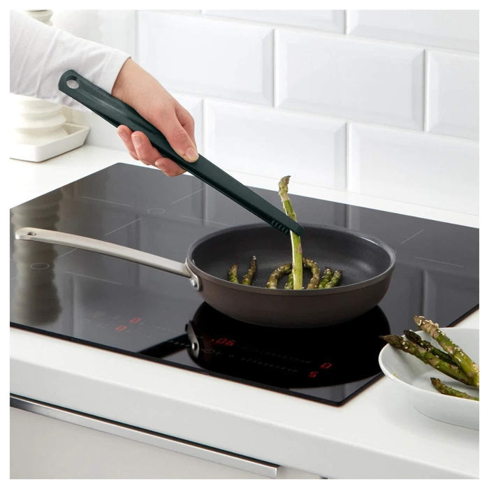 IKEA MIDDAGSMAT Frying Pan Non‑Stick Stainless Steel 32 cm with GNARP 2‑Piece Kitchen Utensil Set Black